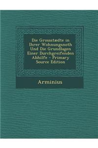 Die Grossstaedte in Ihrer Wohnungsnoth Und Die Grundlagen Einer Durchgreifenden Abhilfe