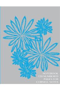 Notebook 120 numbered pages for Cornell Notes
