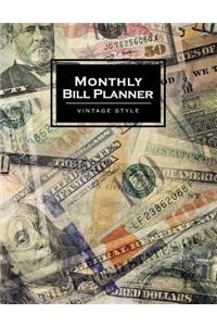 Monthly Bill Planner: Budget Planners and Organizers (Large Size 8.5x11)