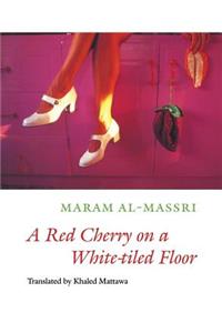A Red Cherry on a White-tiled Floor