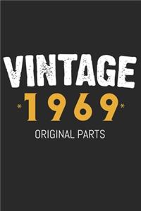 Vintage 1969 Original Parts Gift Notebook