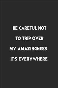 Be careful not to trip over my amazingness.