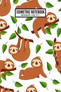 Sloth Isometric Graph Paper Notebook