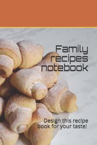 Family recipes notebook