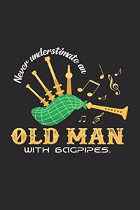 Old man with bagpipes