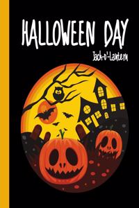 Halloween Day Jack-o'-Lantern: Pumpkin Cemetery Composition Notebook 8x10" 110 Pages, Book Gifts Holidays & Celebrations For Men Women Kids