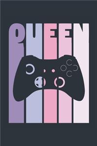 Vintage Gaming Notebook 'Gaming Queen' - Girls Gaming Writing Journal - Gamer Gift - Retro Gaming Diary