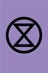 Extinction Rebellion Logo Journal With XR Badge Purple Mauve