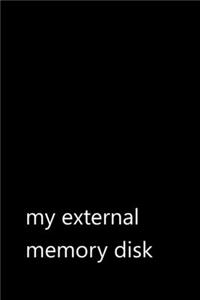 my external memory disk