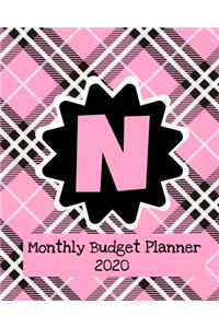 Monthly Budget Planner 2020