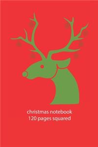 christmas notebook 120 pages squared