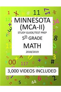 5th Grade MINNESOTA MCA-II, 2019 MATH, Test Prep