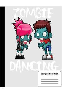 Zombie Dancing Composition Notebook, College Ruled - 100 sheets / 200 pages