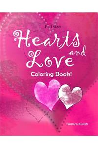 Hearts and Love Coloring Book