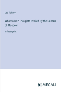 What to Do? Thoughts Evoked By the Census of Moscow