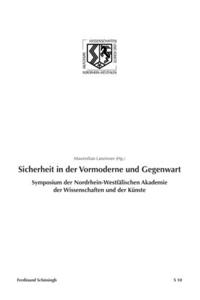 Sicherheit in Der Vormoderne Und Gegenwart