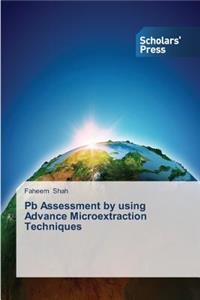 Pb Assessment by using Advance Microextraction Techniques