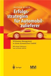 Erfolgsstrategien Für Automobilzulieferer