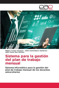 Sistema para la gestión del plan de trabajo mensual