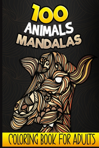 100 Animal Mandalas - Coloring book for adults