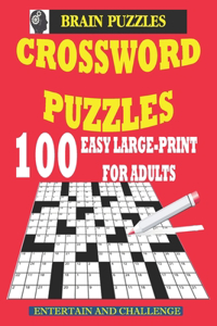 100 Easy Large-Print Crossword Puzzles for Adults