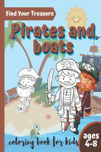 Find Your Treasure Pirate and Boat Coloring Book