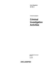 Army Regulation AR 195-2 Criminal Investigation Activities July 2020