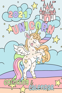 Unicorn Coloring Calendar 2021