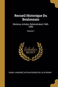 Recueil Historique Du Boulonnais
