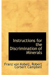 Instructions for the Discrimination of Minerals