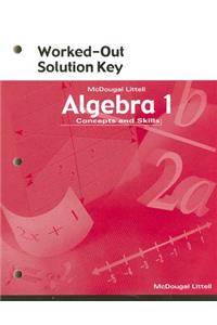 Algebra Concepts and Skills: Worked Out Solution Key
