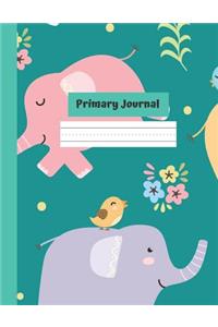 Primary Journal: Grades K-2, Half Page Lined Handwriting Paper with Drawing Space