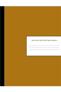 Half Lined & Half Graph Paper Notebook