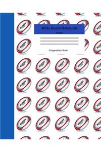 Wide Ruled Notebook Rugby Composition Book