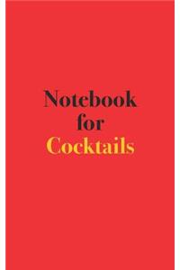 Notebook for Cocktails