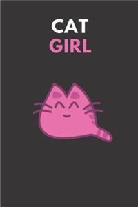 Cat Girl: Cute Funny Cat A5 (6 x 9 in) Journal to write in with 120 pages