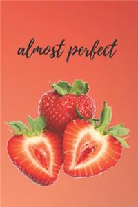 Strawberry Lovers Blank Lined Journal Notebook
