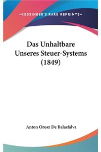 Das Unhaltbare Unseres Steuer-Systems (1849)