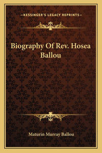 Biography of REV. Hosea Ballou