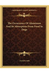 The Occurrence Of Aluminum And Its Absorption From Food In Dogs