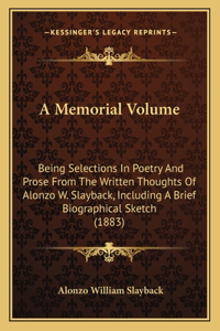 A Memorial Volume