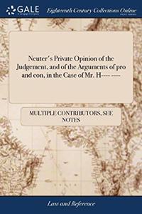 NEUTER'S PRIVATE OPINION OF THE JUDGEMEN