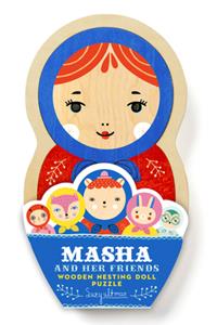 Masha and Her Friends Wooden Nesting Doll Puzzle