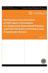 Performance Characteristics of Self-report Instruments for Diagnosing Generalized Anxiety and Panic Disorders in Primary Care