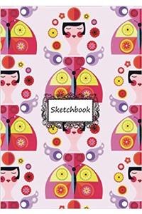 Woman Pattern Sketchbook: Blank Paper for Drawing, Doodling or Sketching