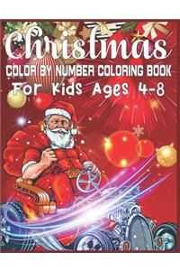Christmas Color By Number Coloring Book For Kids Ages 4-8