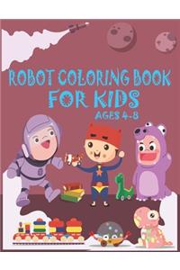 Robot Coloring Book For Kids Ages 4-8