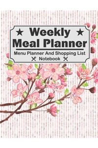 Weekly Meal Planner - Menu Planner And Shopping List Notebook