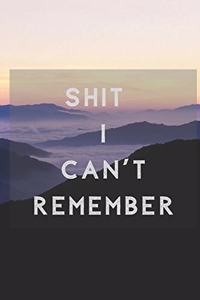 Shit I Can't Remember