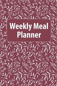 Weekly Meal Planer: Weekly Food Planner with Grocery List- Easy Diet Plan Notebook for the Week - brunches Design Journal with Shopping List - Meal Prep Planner 6 x 9 -